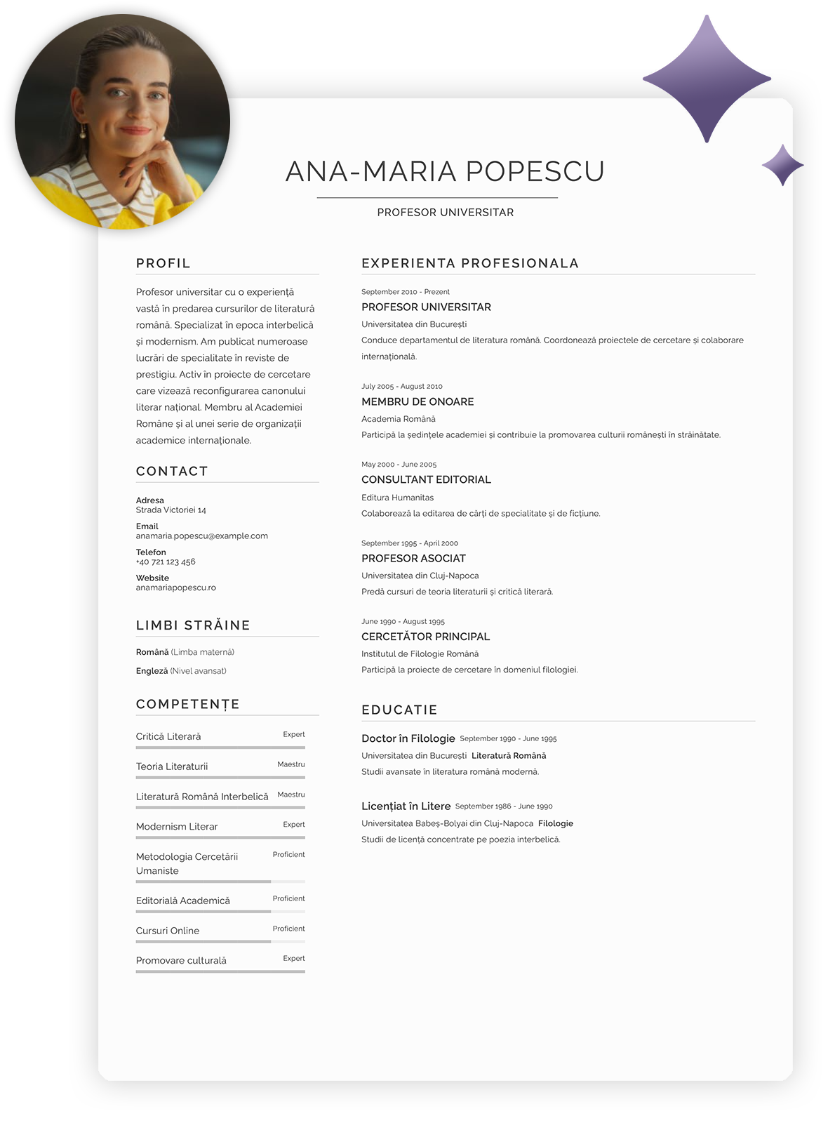 Construiește un CV de succes